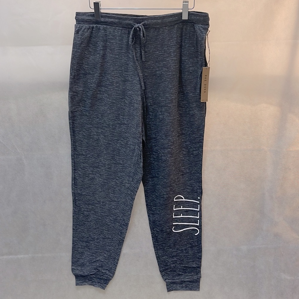 New with Tags Rae Dunn Sleep Jogger Pajama Pants Women’s Large Charcoal Grey